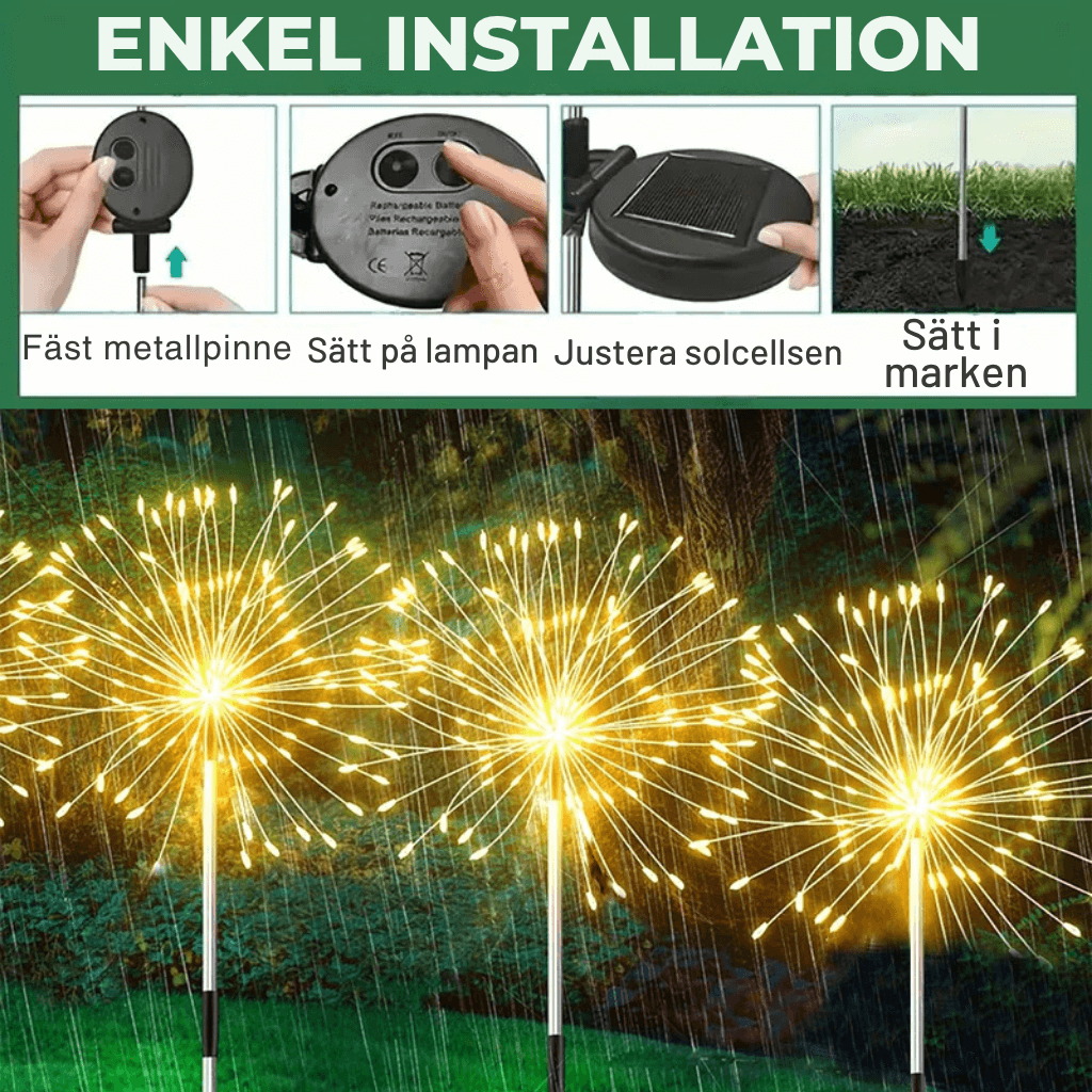 Dekorative Solarleuchte für den Garten
