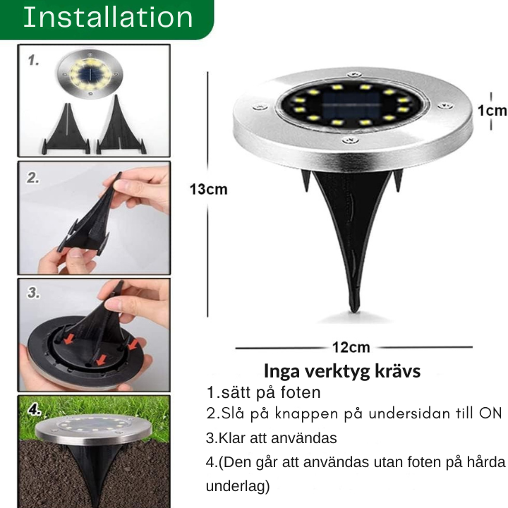Solarbetriebene Bodenleuchten